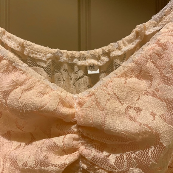 Gorgeous Blush Pink Lace Flow-y Maternity Dress - Picture 10 of 14